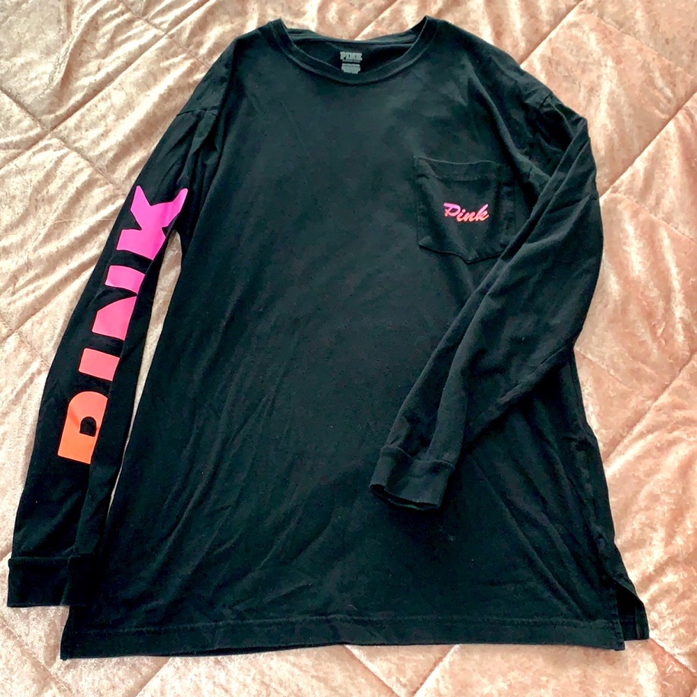 Black Oversized Tee from Pink